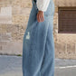 Women's Casual Double Breasted Women's Micro Flared Pants, Non Elastic Band Pockets, Loose Fit, Comfortable Casual Denim Wide Leg Pants