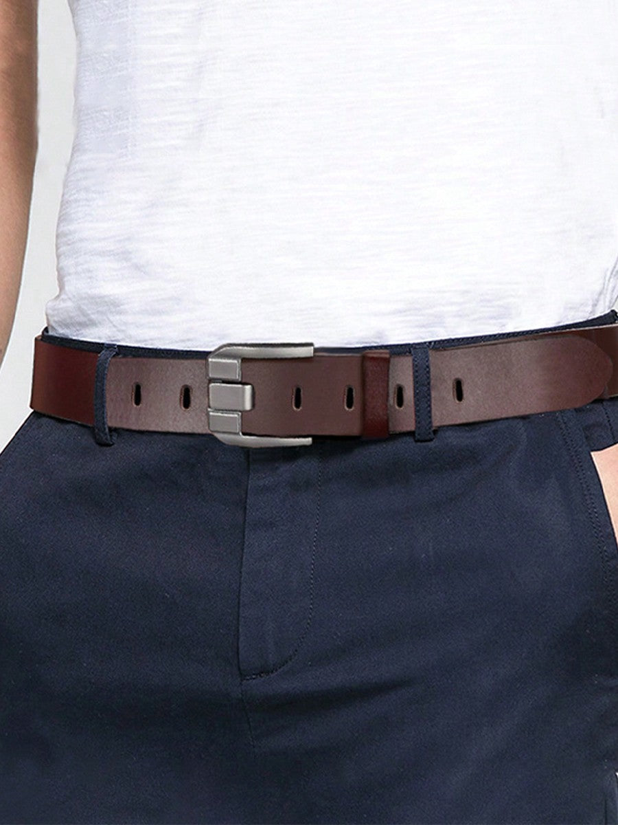 Wide Belt For Men, Fashion Metal Buckle, High-End Business Casual Versatile Waist Belt, Gift Idea