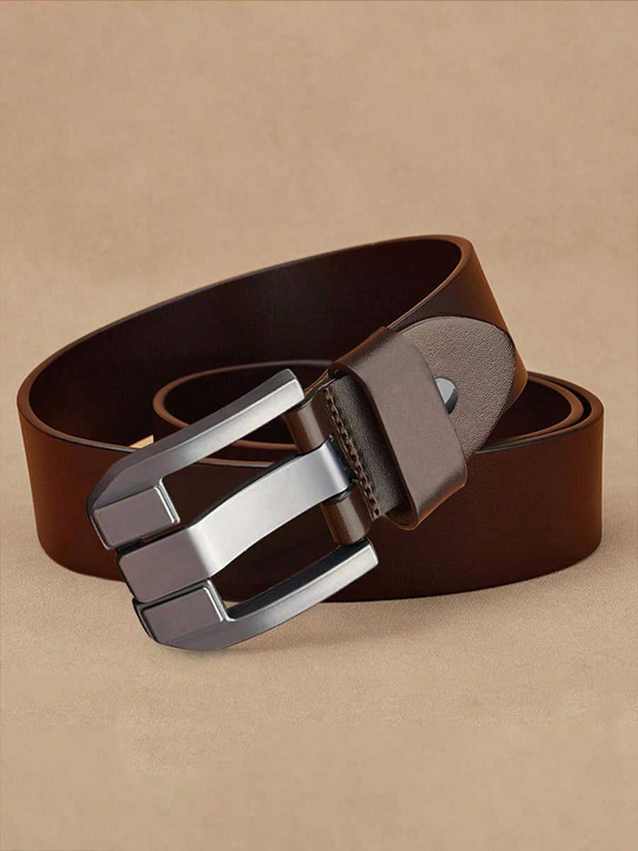 Wide Belt For Men, Fashion Metal Buckle, High-End Business Casual Versatile Waist Belt, Gift Idea