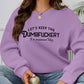 Plus Size Women's Round Neck Letter Print Sweatshirt, Winter