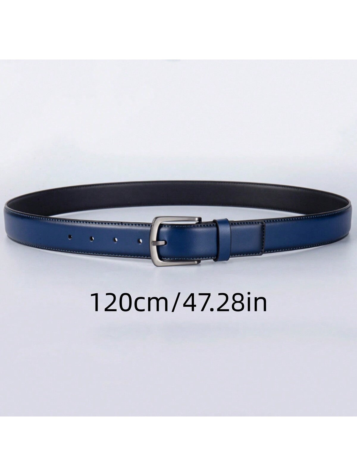 1pc Men's Casual Simple Buckle Business Waist Belt, PU Leather