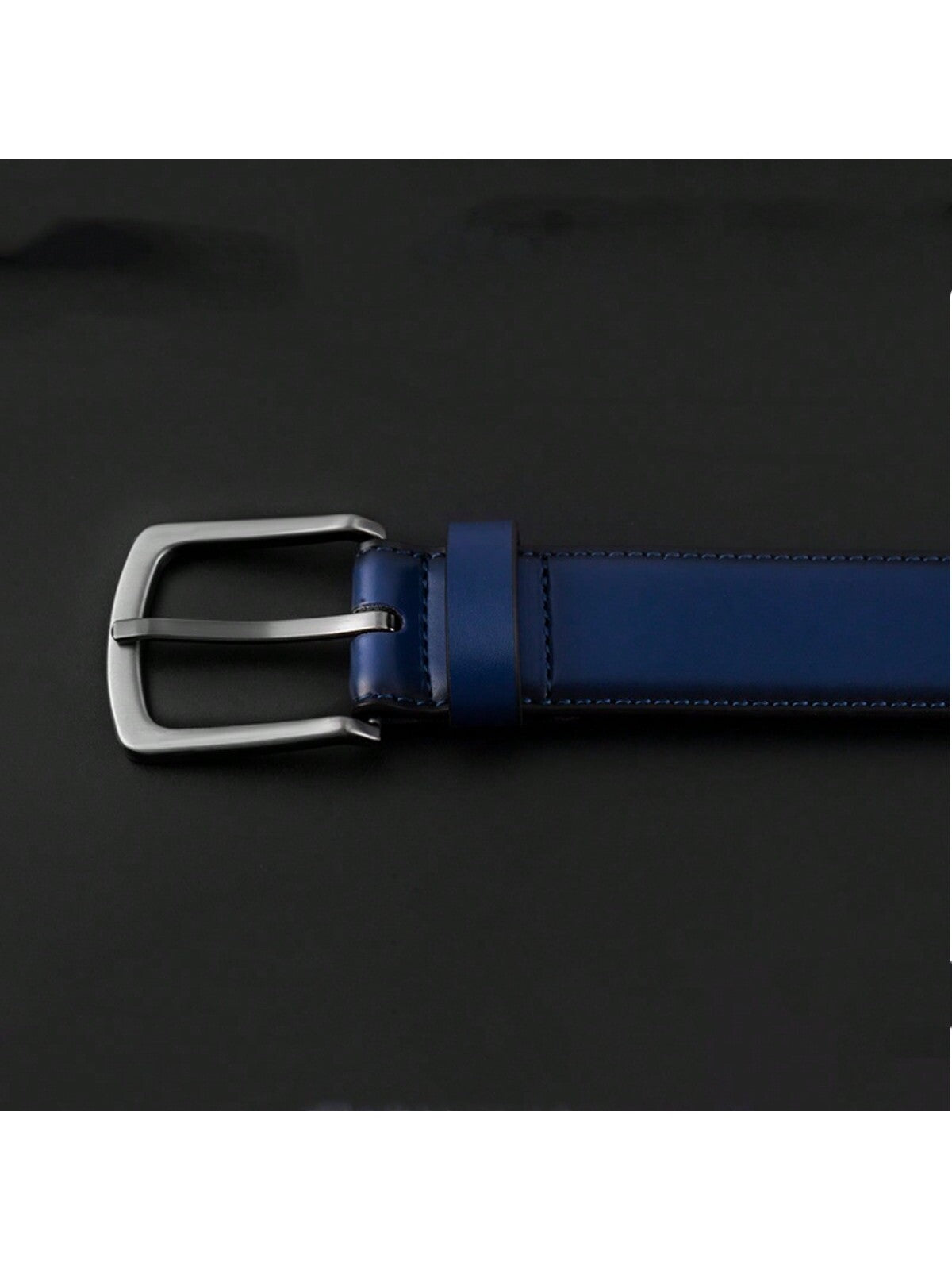 1pc Men's Casual Simple Buckle Business Waist Belt, PU Leather