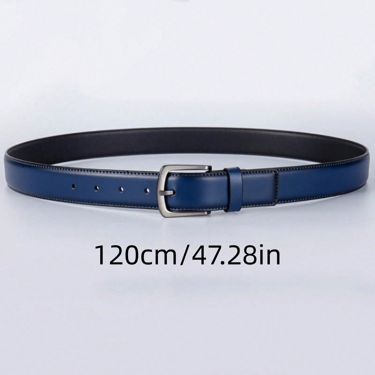 1pc Men's Casual Simple Buckle Business Waist Belt, PU Leather