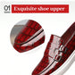 Men's Summer Breathable Casual Leather Loafers, Patent Shiny Slip-On Penny Shoes, Flat Slouchy Board Shoes