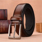 1PC Men's Leather Belt Punched Embossed Cowhide Belt Business Casual Leather Belt Belt For Men