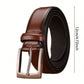 1PC Men's Leather Belt Punched Embossed Cowhide Belt Business Casual Leather Belt Belt For Men