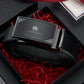 Men's Solid Color Minimalist Auto Buckle Waist Belt, Casual Daily Wear