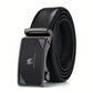 Men's Solid Color Minimalist Auto Buckle Waist Belt, Casual Daily Wear