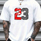 Men's Fashion Number 23 Printed Round Neck Short Sleeve Daily Casual Popular T-Shirt