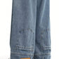 Men's Washed Denim Pants – Loose-Fit Wide-Leg Scimitar Flare Jeans For Spring/Fall/Winter