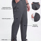 Manfinity Homme Men's Casual Plain Front Tie Pocket Long Pants, Daily Wear