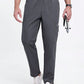 Manfinity Homme Men's Casual Plain Front Tie Pocket Long Pants, Daily Wear