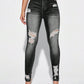 Essnce High Waist Ripped Skinny Jeans