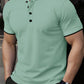 Manfinity Homme Men Summer Casual Striped Collar Short Sleeve Polo Shirt