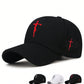 Embroidered Faith Cross Casual Baseball Cap, Adjustable Unisex Youth Hat