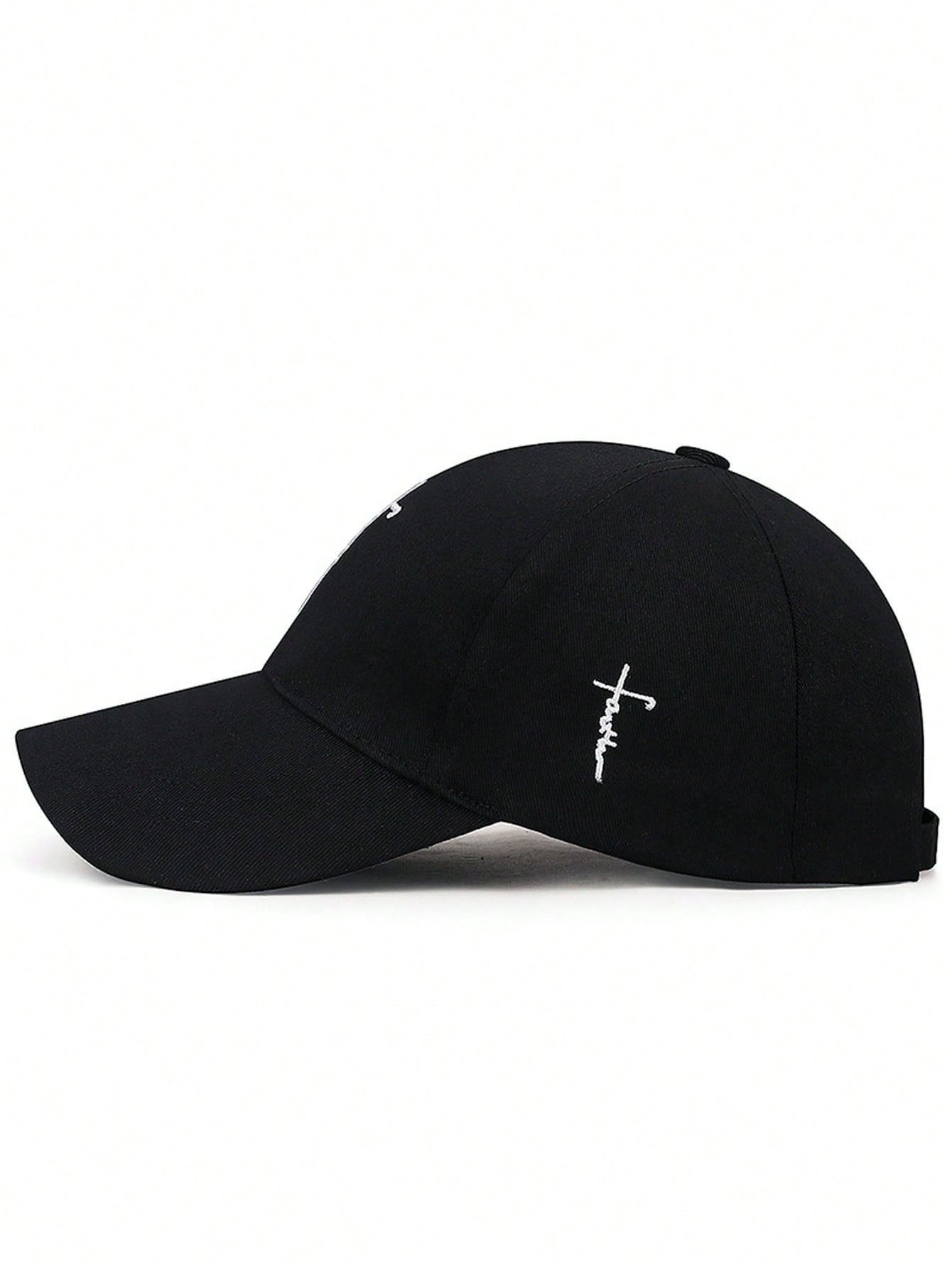 Embroidered Faith Cross Casual Baseball Cap, Adjustable Unisex Youth Hat