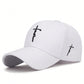 Embroidered Faith Cross Casual Baseball Cap, Adjustable Unisex Youth Hat