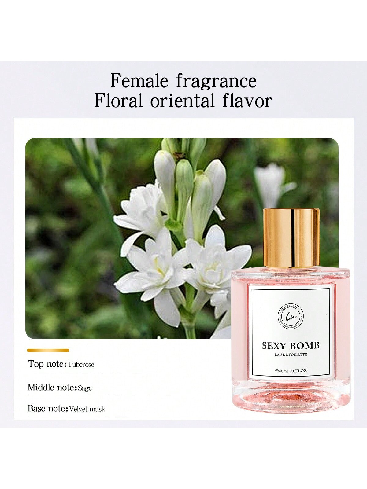 KVZ 2.03oz Women's Eau De Toilette, Warm And Lasting Oriental Flower Fragrance, Suitable For Dating And Daily Leisure Use, Makes You Unique And Charming, And Is An Ideal Gift For Women At Christmas And A Perfect Birthday Gift