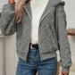 LUNE Zip Up Drop Shoulder Hooded Teddy Jacket