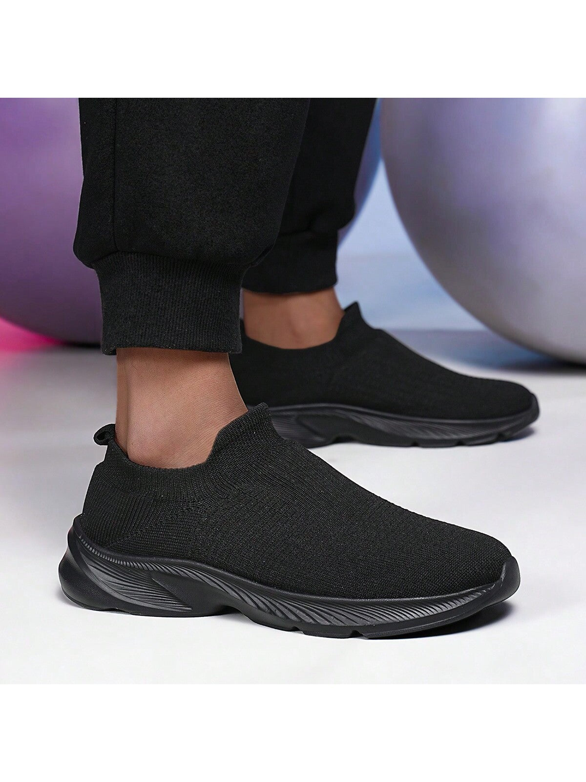 Socks Shoes Men's And Women's Slouchy Slip-On Sneakers, 2024 Summer New Elastic, Comfortable, Casual, And Athletic Women's Shoes Without Laces