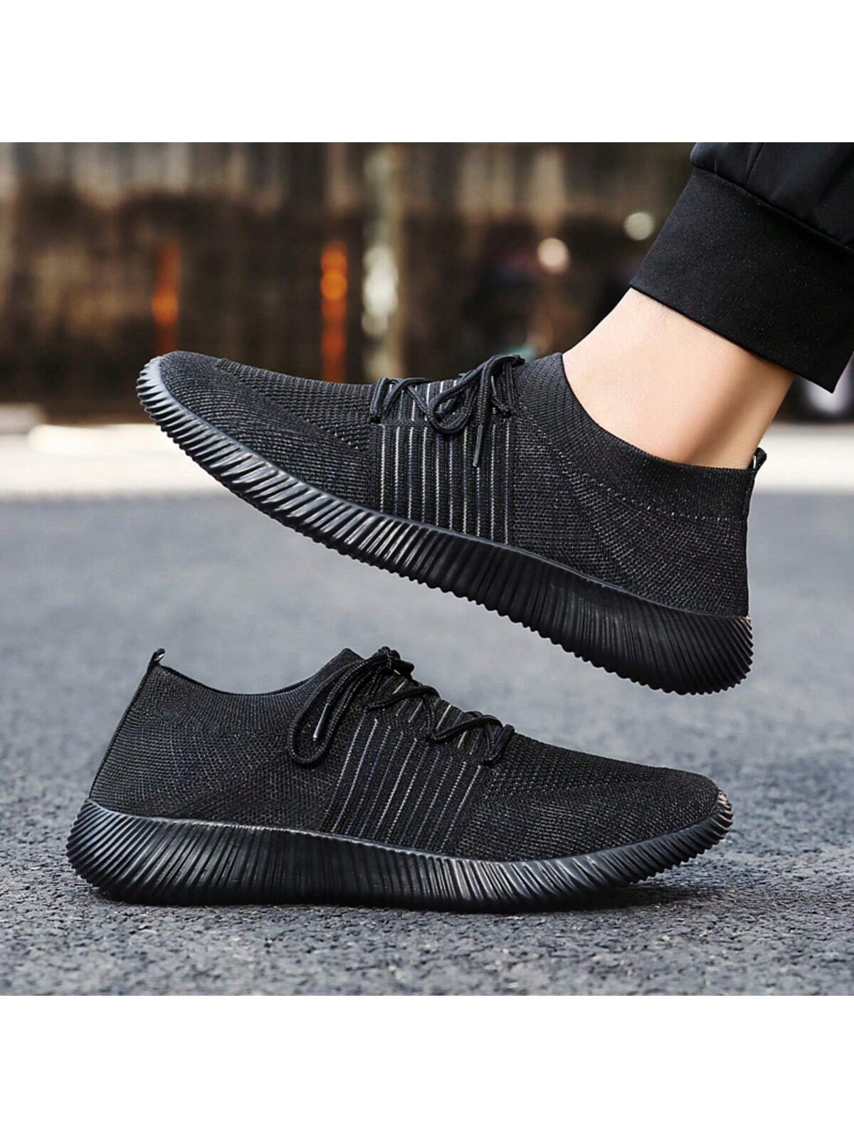 Socks Shoes Men's And Women's Slouchy Slip-On Sneakers, 2024 Summer New Elastic, Comfortable, Casual, And Athletic Women's Shoes Without Laces