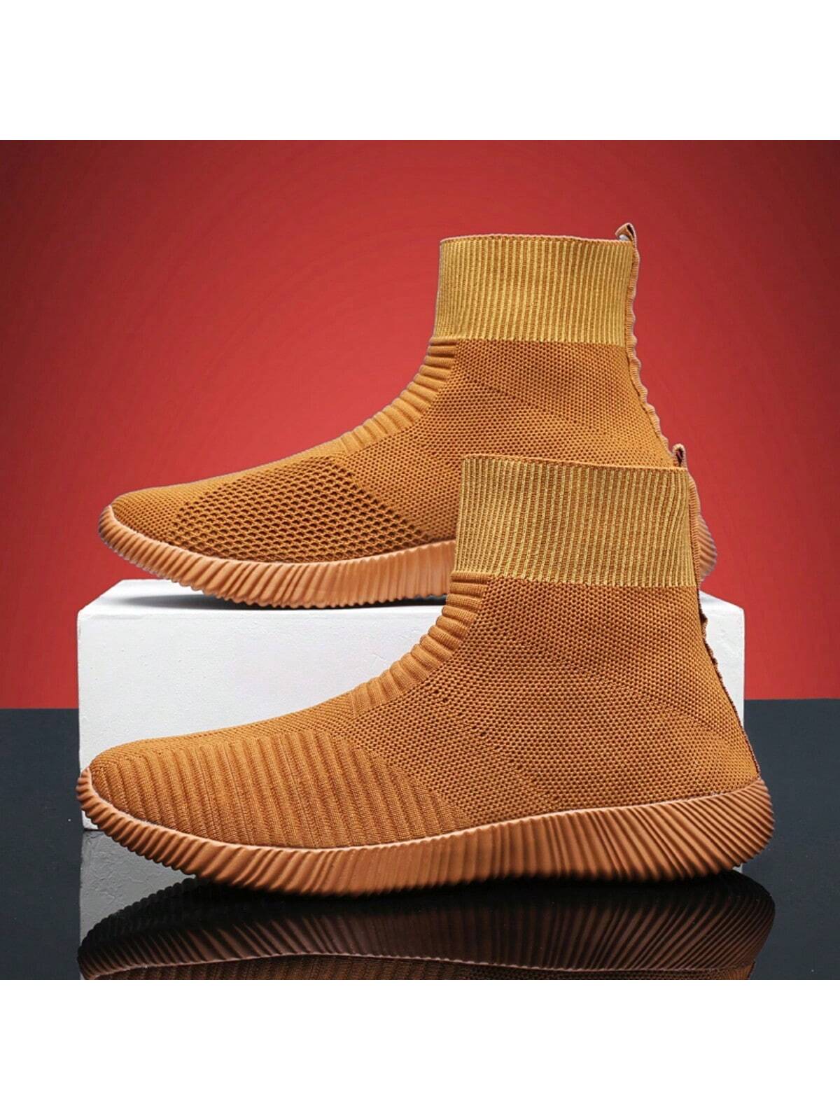 Socks Shoes Men's And Women's Slouchy Slip-On Sneakers, 2024 Summer New Elastic, Comfortable, Casual, And Athletic Women's Shoes Without Laces