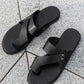 Men's Outdoor Party/Business/Vacation Comfortable Lightweight Non-Slip Slip-On Open-Toe Breathable Solid Color High-End Fashion Casual Flat Sandals