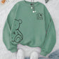 INAWLY Cartoon Graphic Thermal Lined Sweatshirt,Long Sleeve Tops