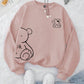 INAWLY Cartoon Graphic Thermal Lined Sweatshirt,Long Sleeve Tops