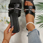 2024 Summer New Vintage Korean Style Versatile Flat Sandals For Women, Fairy Style Popular Outside Wearing Slippers