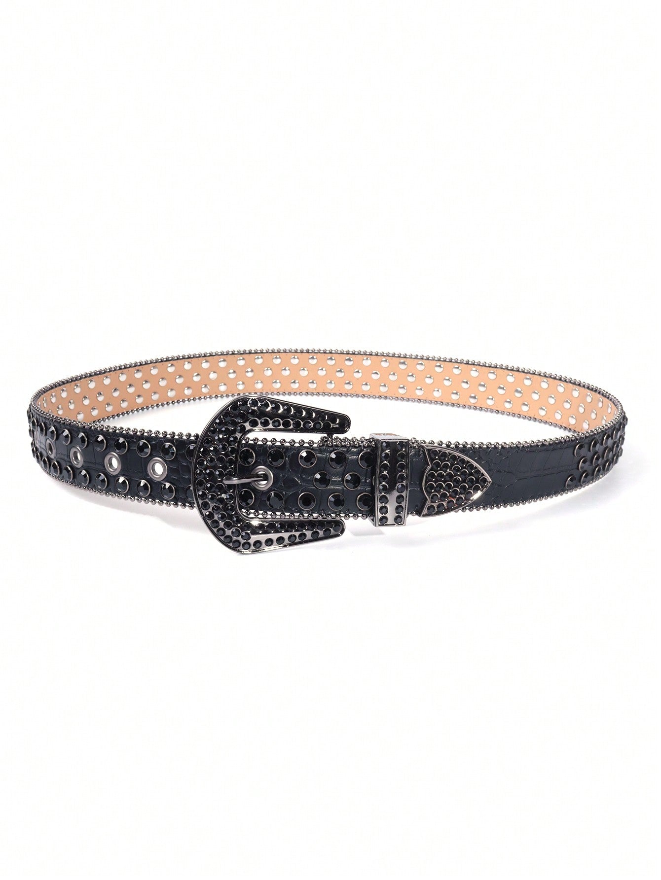 Men Rhinestone Decor Belt Street,School Halloween