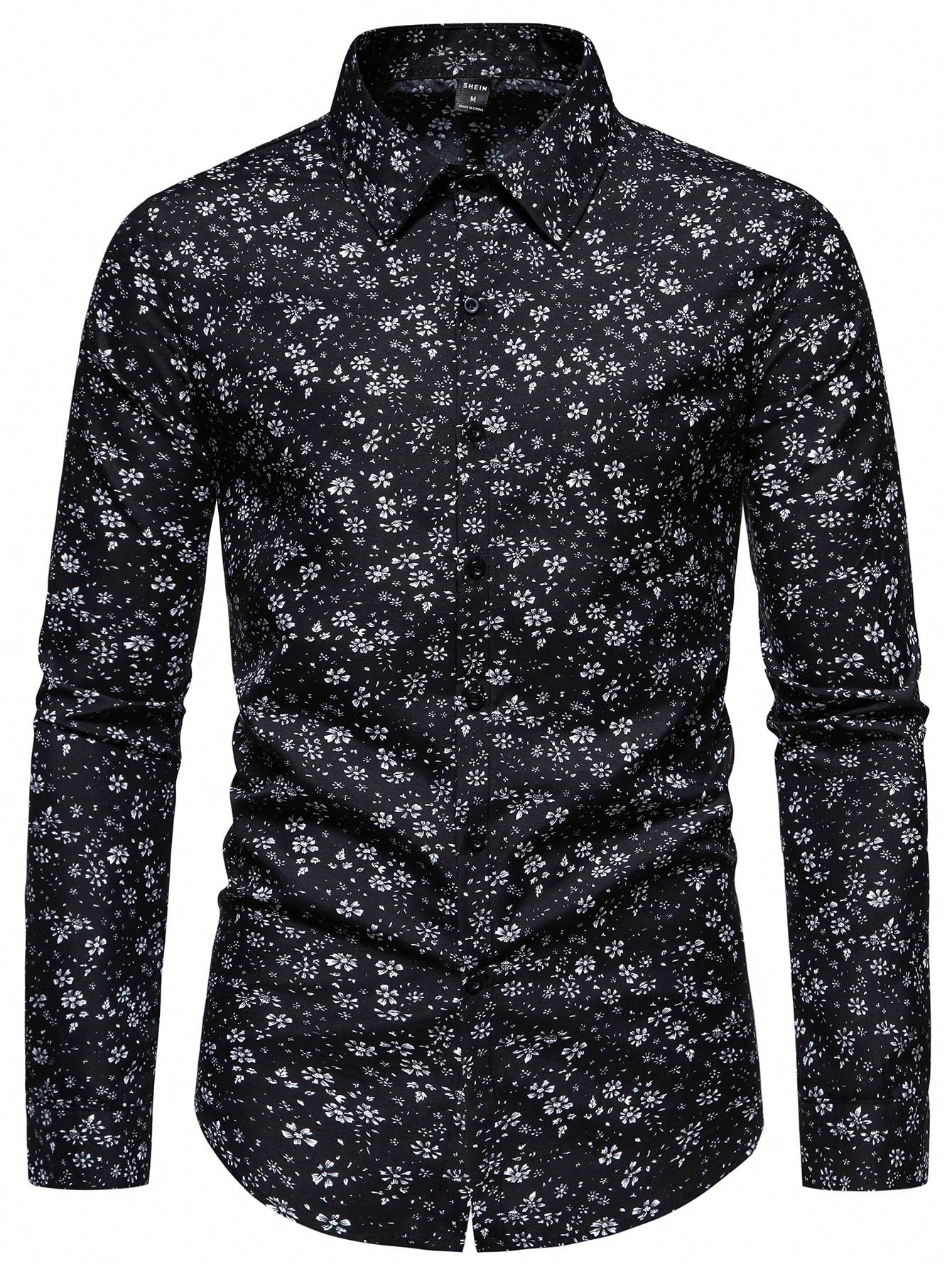 Manfinity Bizformal Men's Floral Print Long Sleeve Shirt