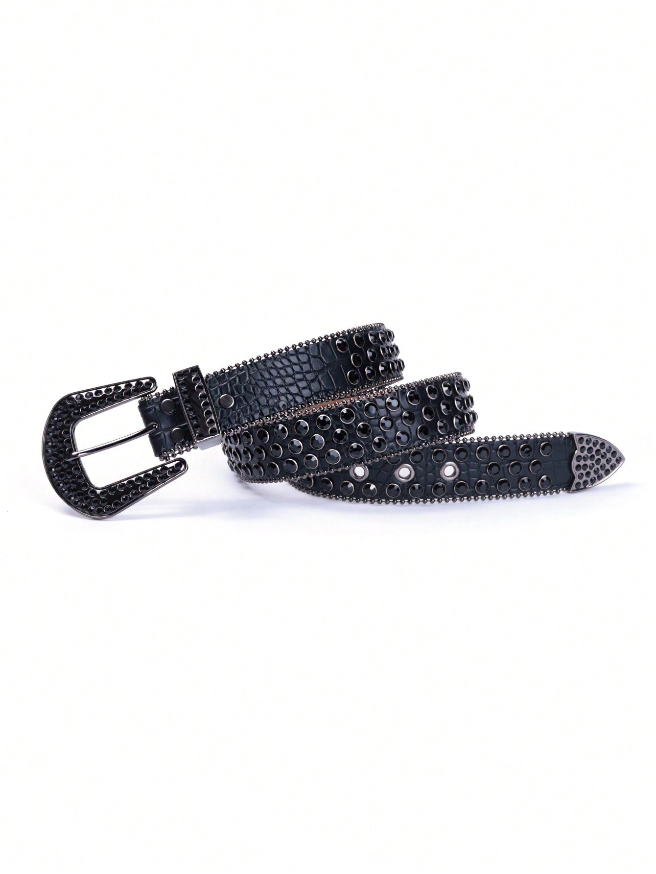 Men Rhinestone Decor Belt Street,School Halloween