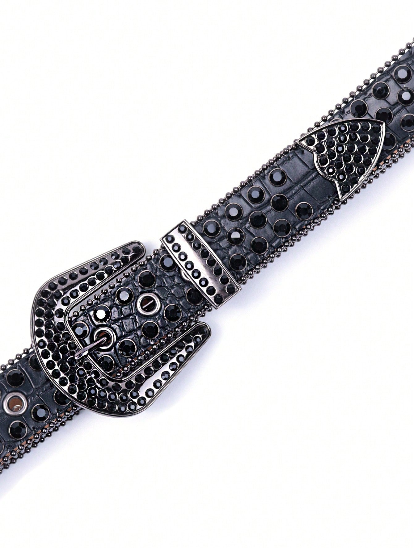 Men Rhinestone Decor Belt Street,School Halloween