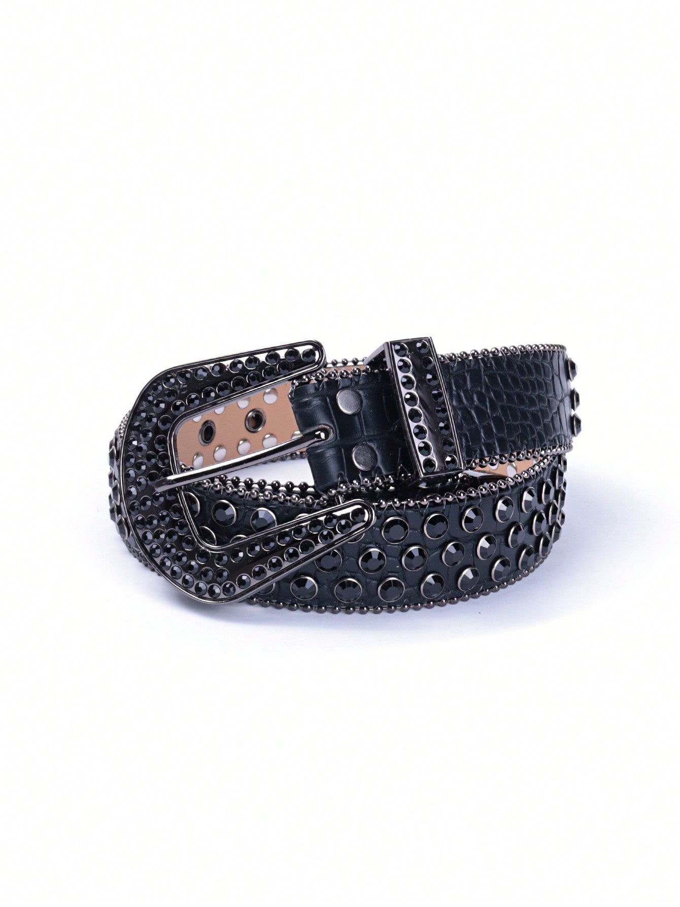 Men Rhinestone Decor Belt Street,School Halloween