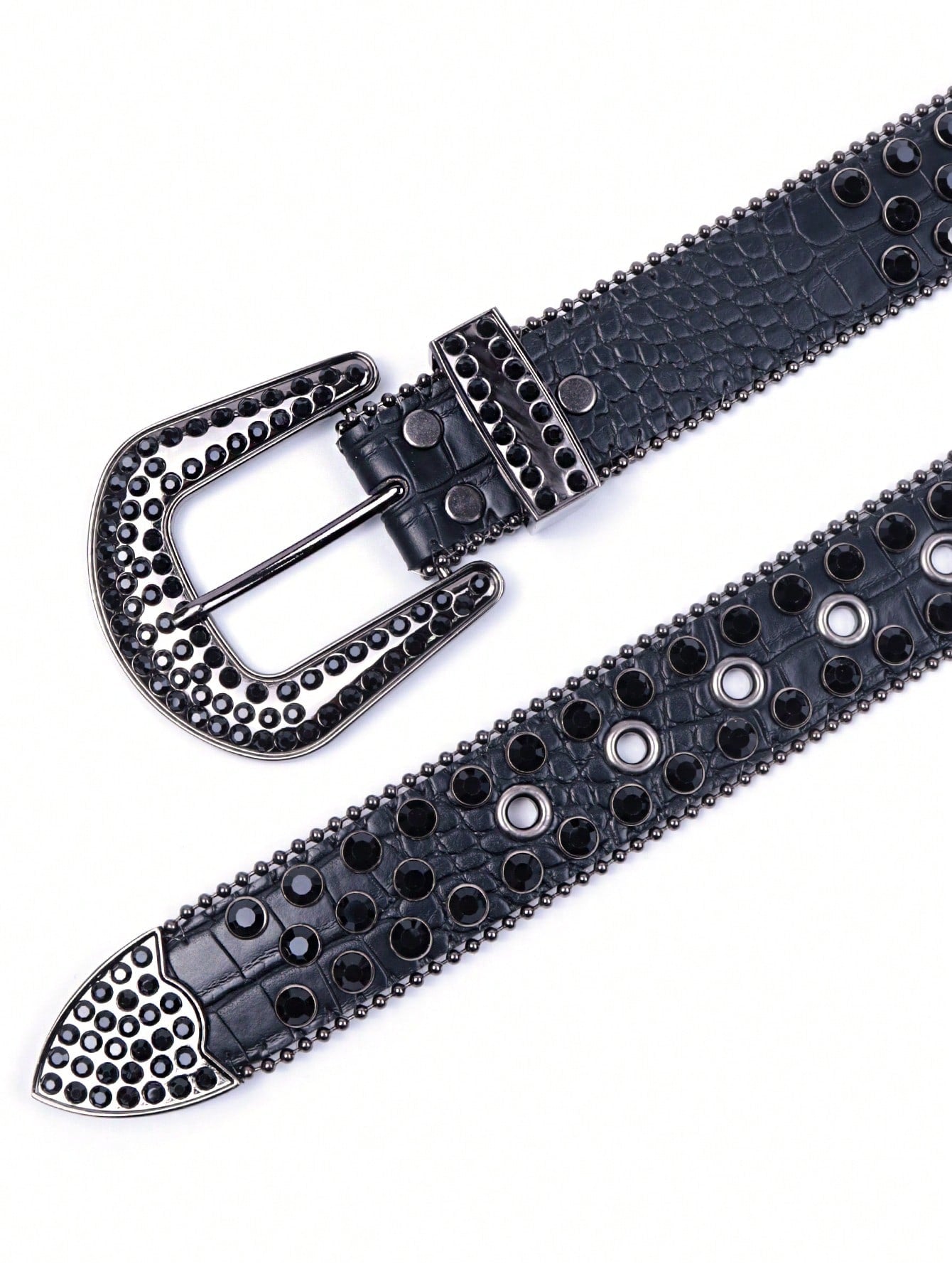 Men Rhinestone Decor Belt Street,School Halloween