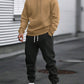 2pcs Men's Basic Solid Color Hooded Sweatshirt And Elastic Waist Drawstring Pants Set, Casual Sportswear Outfit