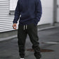 2pcs Men's Basic Solid Color Hooded Sweatshirt And Elastic Waist Drawstring Pants Set, Casual Sportswear Outfit