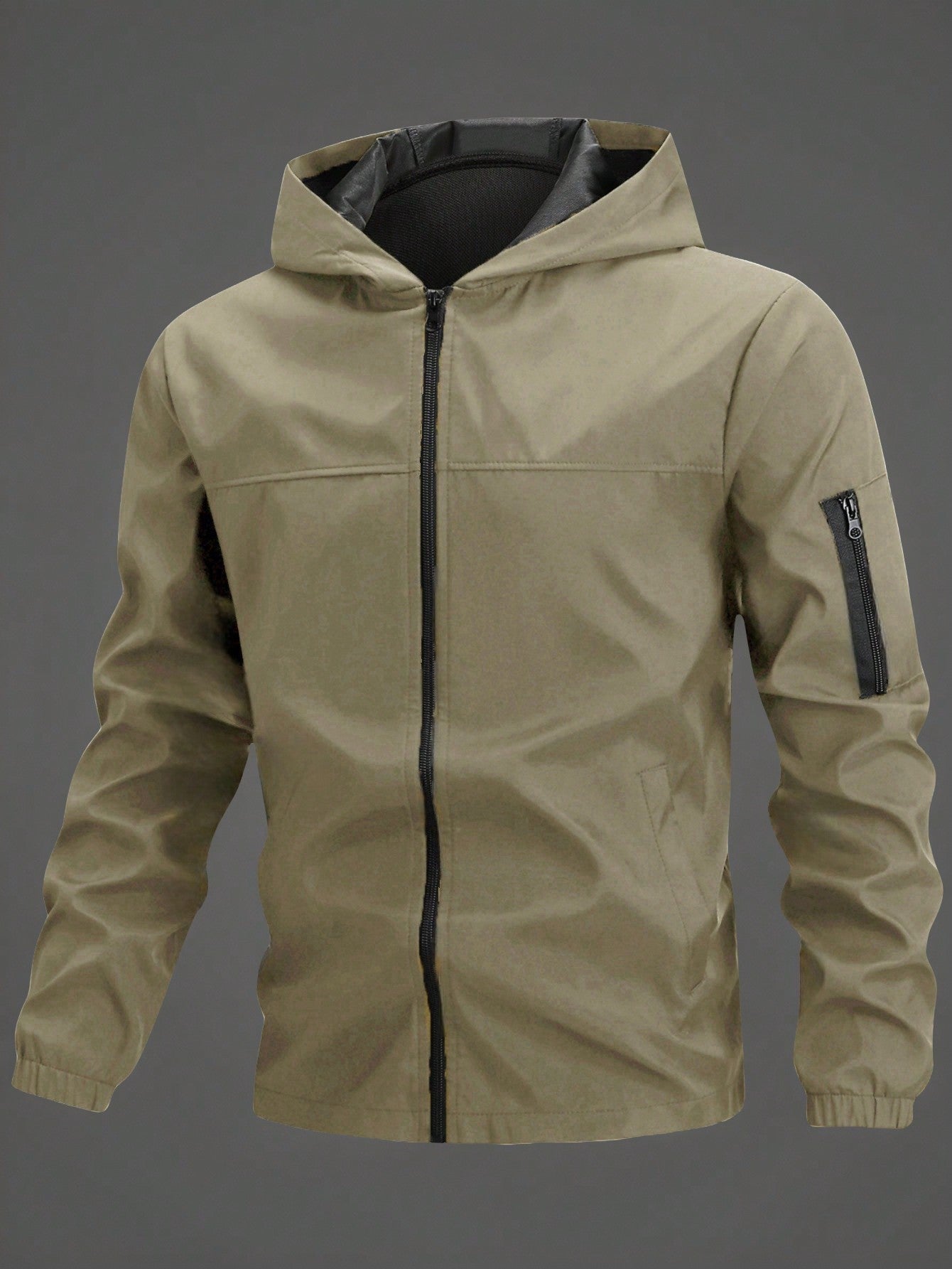 Manfinity Men Hooded Zip-Up Jacket