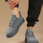 New Arrival Men's Thick-Soled Skate Shoes With Front Strap,Gray,Round Toe,Simple Style,Height Increasing,Casual Sports  Shoes