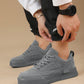 New Arrival Men's Thick-Soled Skate Shoes With Front Strap,Gray,Round Toe,Simple Style,Height Increasing,Casual Sports  Shoes