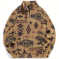 Men's Vintage Totem Print Half-Zip Stand Collar Long Sleeve Sweatshirt