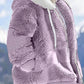 Essnce Plus Size Women Loose Fluffy Zip Up Hoodie Jacket, New Autumn/Winter