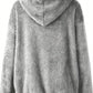 Essnce Plus Size Women Loose Fluffy Zip Up Hoodie Jacket, New Autumn/Winter