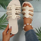 2024 Summer New Vintage Korean Style Versatile Flat Sandals For Women, Fairy Style Popular Outside Wearing Slippers