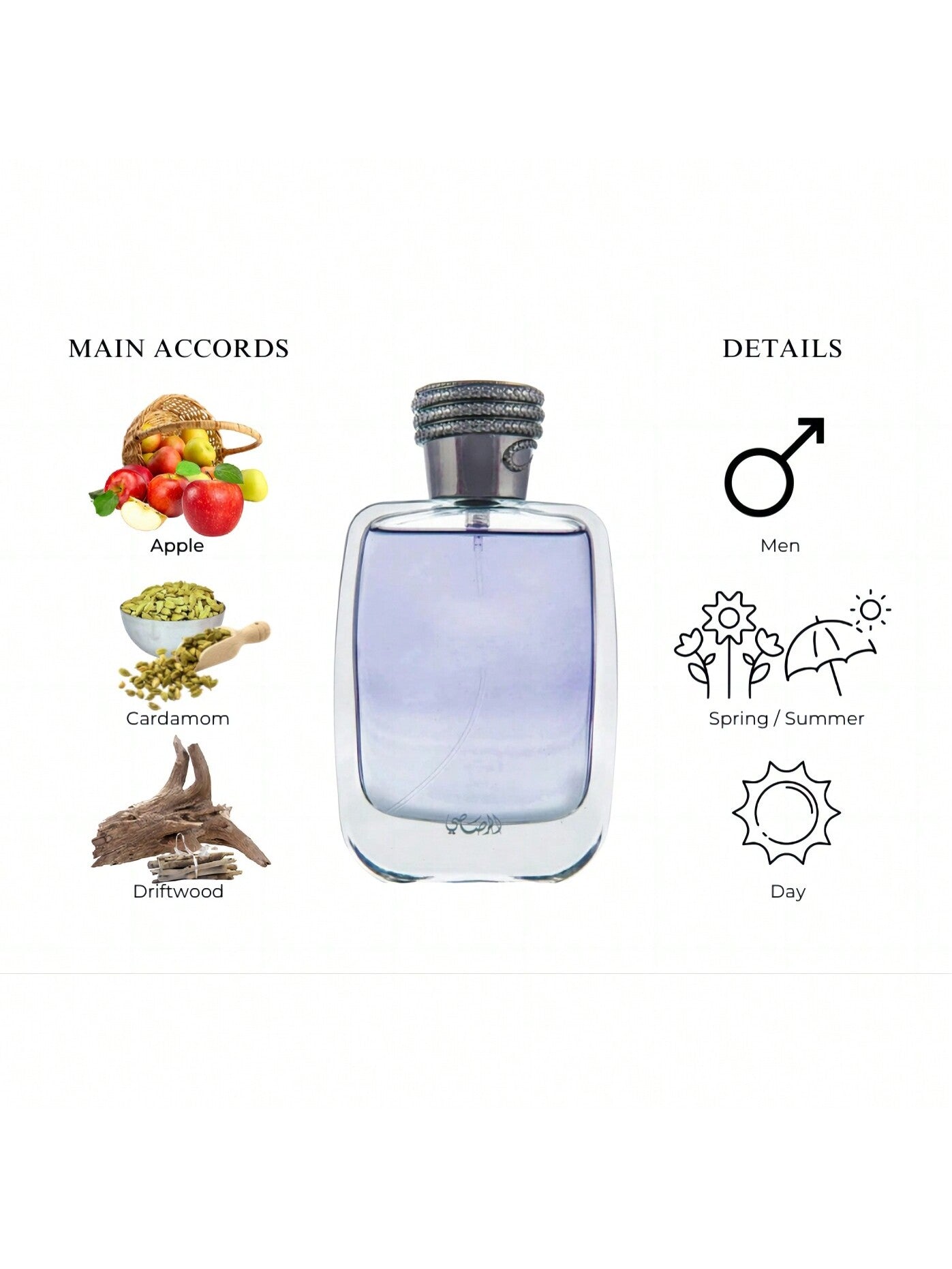 Rasasi Hawas By RASASl, A Men's Eau De Parfum Spray. With A Volume Of 3.4 Ounces (100ml), It Exudes A Captivating Fragrance.