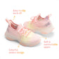 Girls Slip-On Sneakers Kids Lightweight Jelly Sole Walking Shoes With Rhinestones-Shaped Decoration